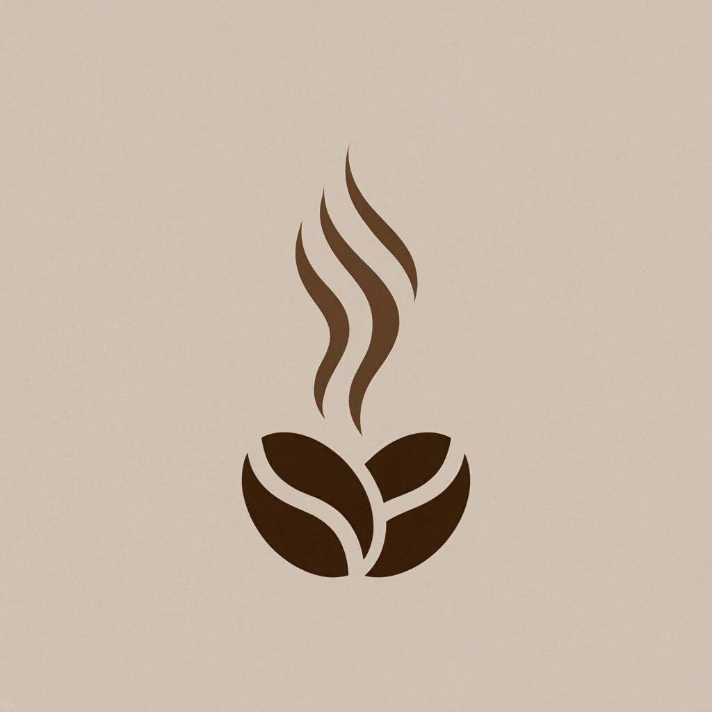Minimal,Logo,Style, ,Coffee,Beans,And,Smoke
