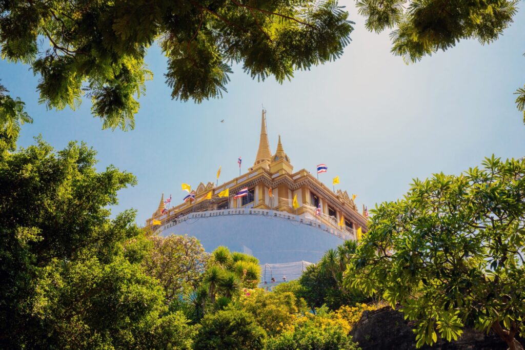 Bangkok,,Thailand.,Feb,12,,2025:,The,Golden,Mountain,(wat,Saket
