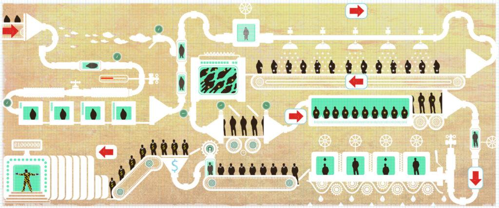 Men,Being,Produced,On,Assembly,Line