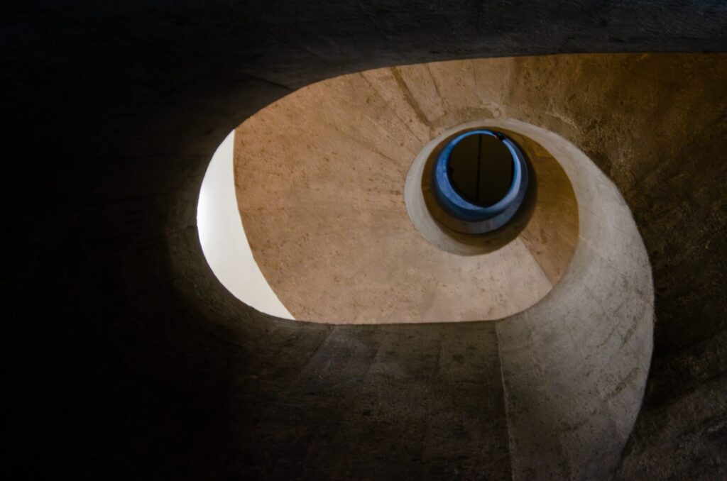 Abstract,Stairs,At,Tai,Kwun,,Central.,Spiral,,Golden,Ratio,,Rule