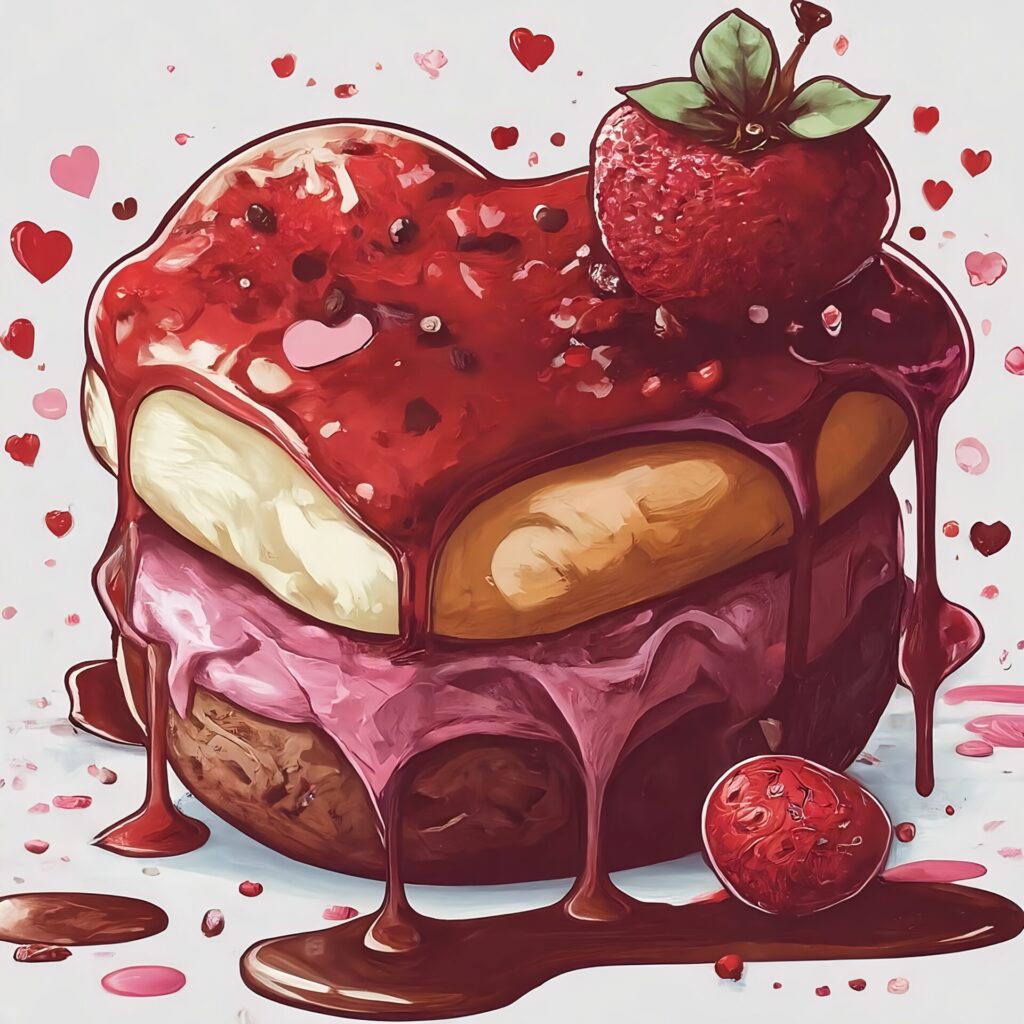 Cute,Sticker,Vector style,Image,Of,Dessert,That,Show,The,Symbol