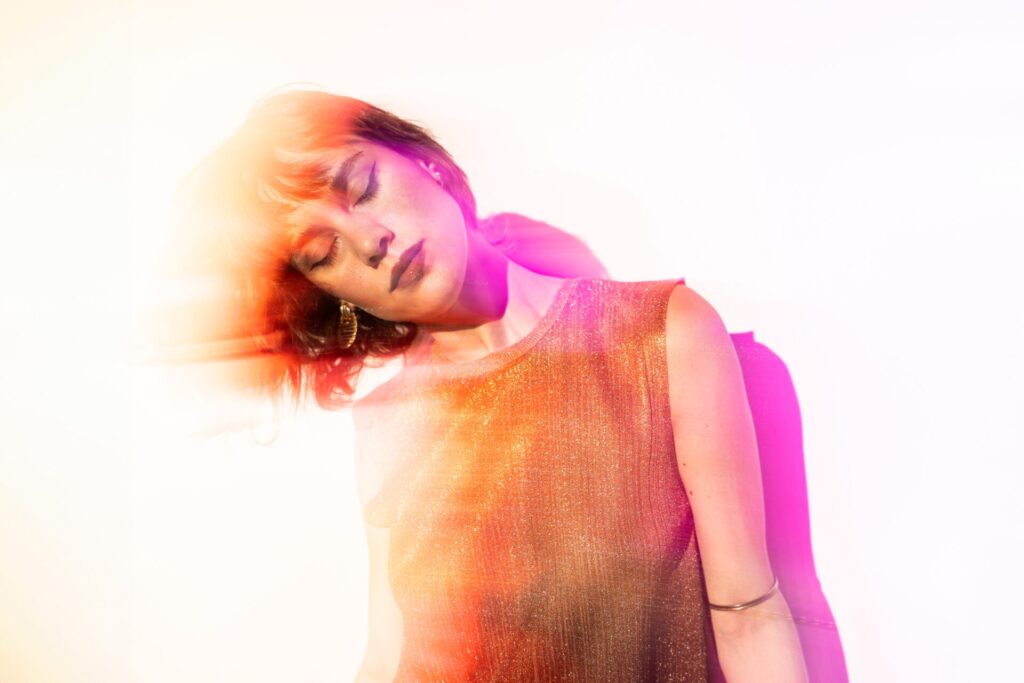 A,Dreamy,Portrait,Of,A,Young,Woman,With,A,Peaceful