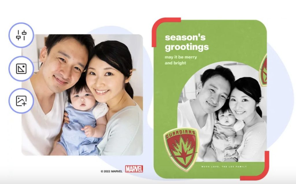 Customize your holiday greetings shutterstock marvel