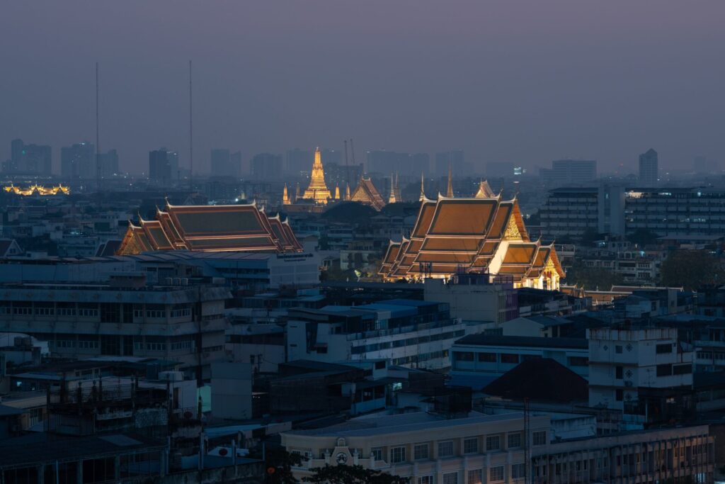 Bangkok,,Thailand, ,February,05,,2025:,Historic,Thai,Temples,Lighting
