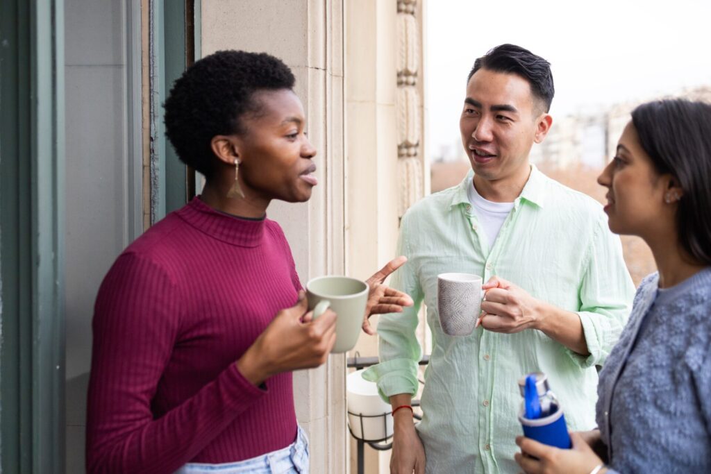 A,Group,Of,Diverse,Young,Adults,Engaged,In,A,Casual,