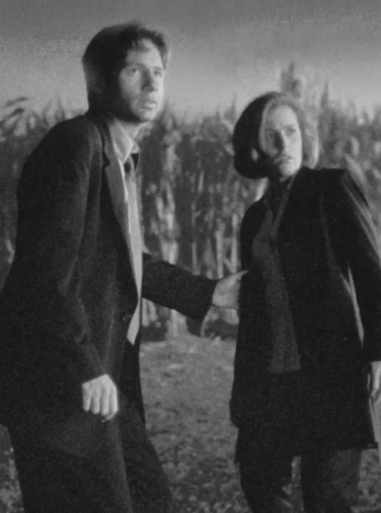 david duchovny gillian anderson x files bw editorial 7664987me