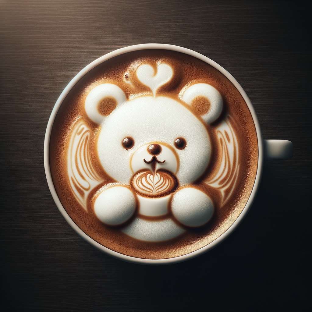 Top,View,Of,Coffee,Latte,And,Foam,Milk,In,Shape