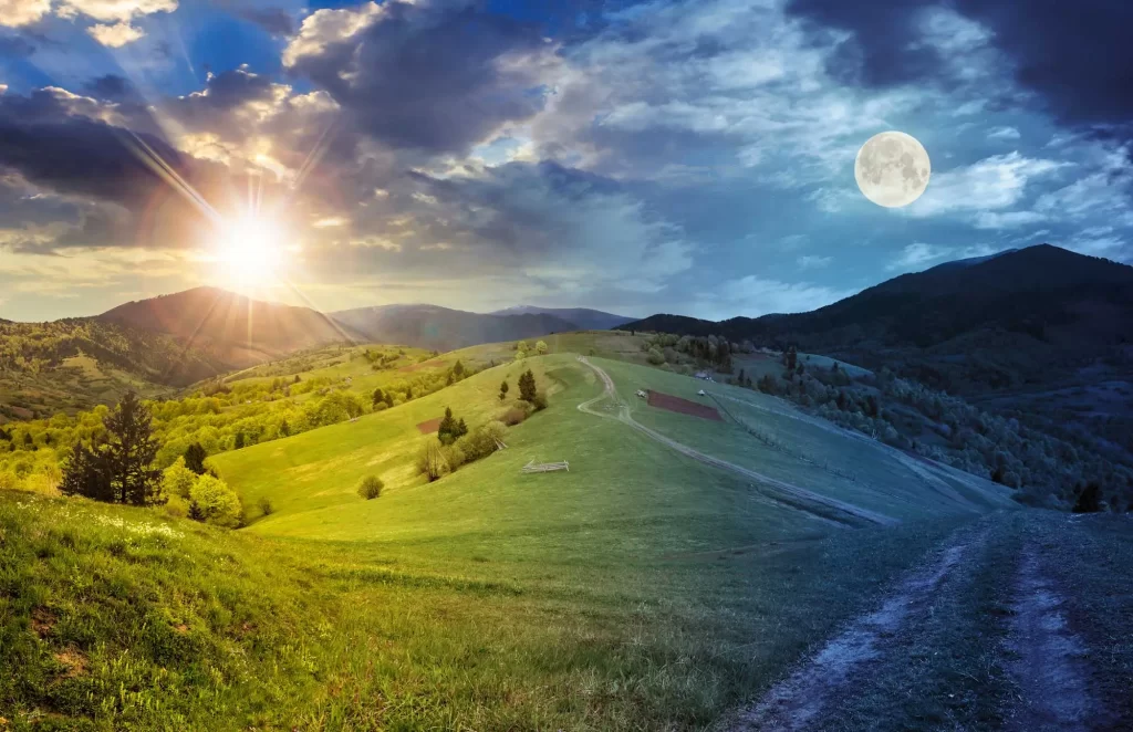 daylight nighttime timelapse concept