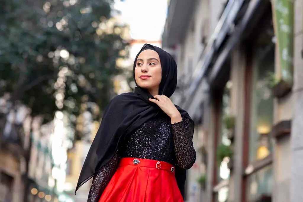 outdoor portrait of woman in hijab