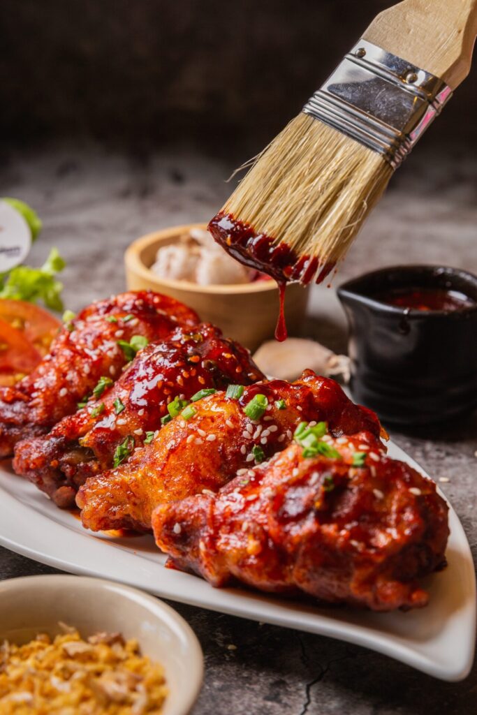 Korean,Fried,Chicken,Drenched,In,Focal,Point,Sauce