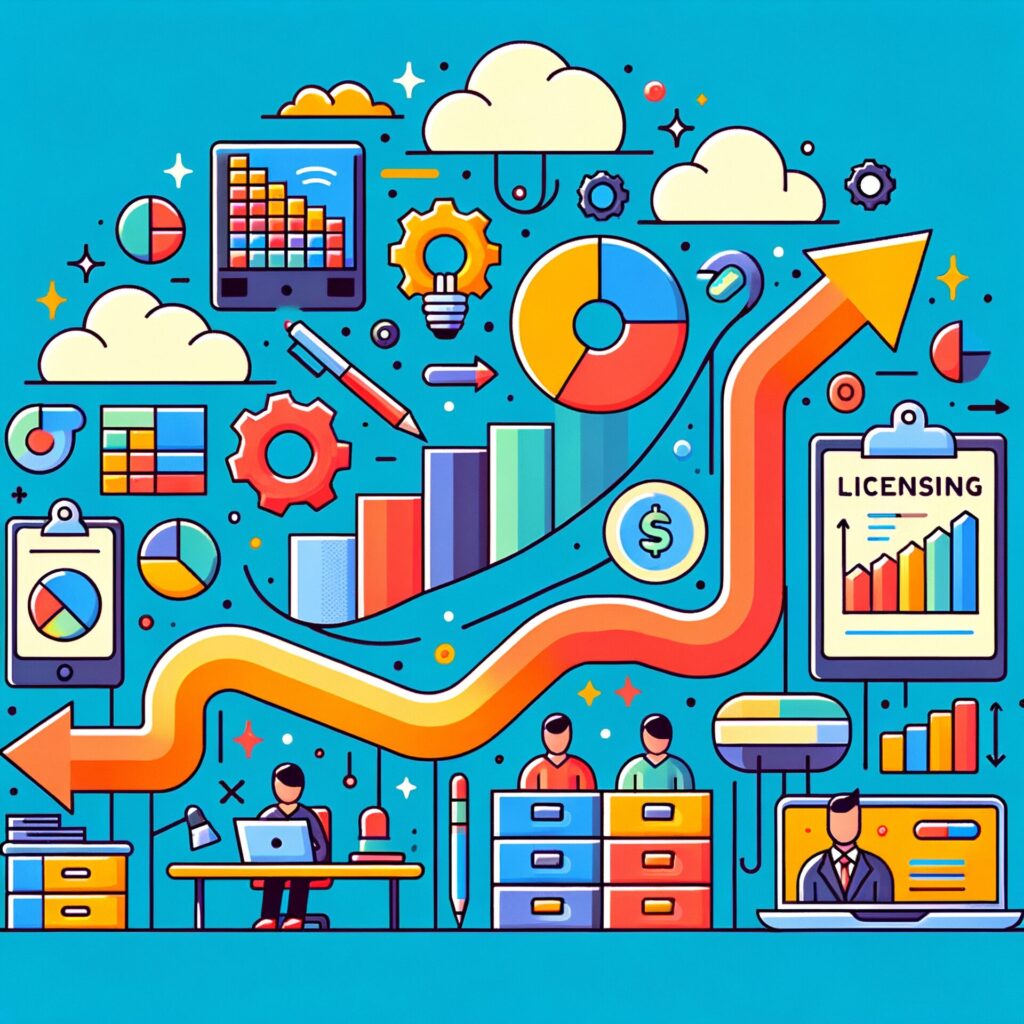 Flat,Design,Vector style,Image,Of,At,Its,Core,,Data,Licensing