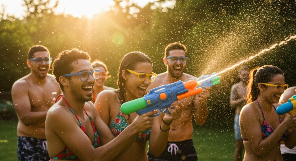 Create,A,Vibrant,Scene,Depicting,People,Wearing,Waterproof,Glasses,,Engaging