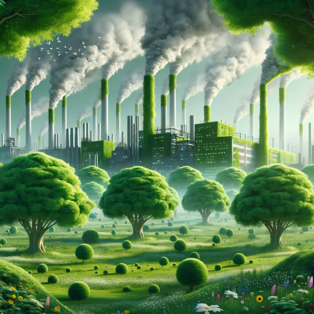 Tree,Factory,Produce,O2